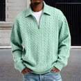 thumbnail image 2 of RMGVDSD Men's Knit Polo Sweater Long Sleeve Slim Fit Quarter Zip Sweater Collared Pullover Comfort Casual Golf Shirts Fashion Sweaters Versatile Hoodies, 2 of 4