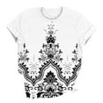 thumbnail image 5 of Gamivast Short Sleeve Tops for Women Summer Vintage Floral Graphic Tees Casual Crewneck Tshirts Spring Vacation Loose Fit Shirts XXXXXL Camisas Para Mujer, 5 of 5