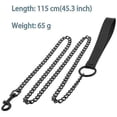 thumbnail image 4 of Leather Collar Necklace Circle Women Leather Choker Metal Ring Choker, 4 of 5
