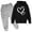 v#1818Black3790, variant on HAYIMI Kids Long Sleeve Rainbow Hoodie Pants Outfit Sets Teen Girls Sweatsuits 2 Piece Outfits Oversized Hoodie And Sweatpants Set Tracksuits Classic Child Cartoon Clothes Sets