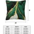 thumbnail image 4 of Emerald Green and Gold Throw Pillow Cover 18x18 Inch Marble Cushion Modern Farmhouse Pillow Covers Soft Pillow Cases for Couch Sofa Bedroom Outdoor Home Decor Set of 2, 4 of 6