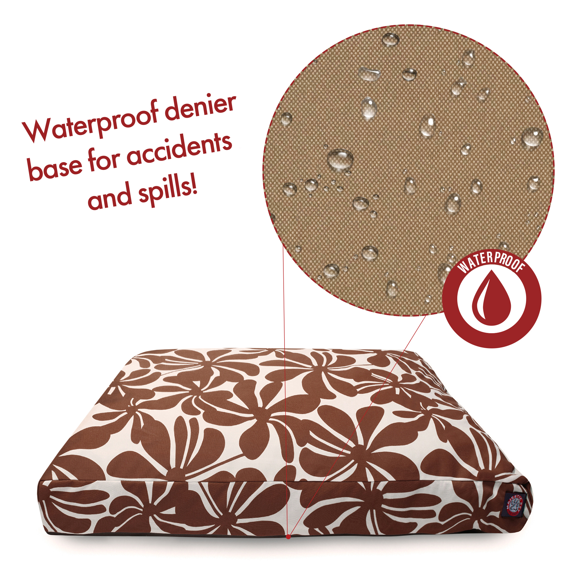 Majestic Pet | Plantation Rectangle Pet Bed For Dogs, Removable Cover, Chocolate, Small