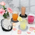 thumbnail image 5 of Absorbent Coasters for Drinks with Holder, Cotton Linen Coasters for Coffee Table And Living Room Decor, Heat-Resistant Dishwasher Safe, Perfect for House Warming Gifts, 8 Coasters + Storage Rack, 5 of 6