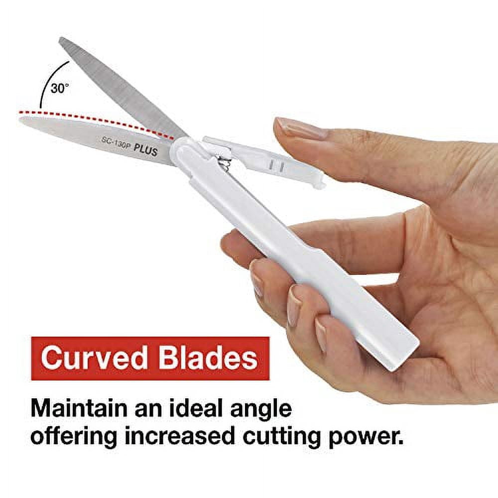 PLUS Twiggy Scissors 3-Pack - Pen-Size Compact Scissors With Safety Cover, TSA Compliant