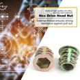 thumbnail image 1 of Hex Drive Head Nut，20Pcs M8 Zinc Alloy Hex Drive Head Furniture Nuts Threaded For Wood Insert, 1 of 8
