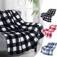 thumbnail image 1 of Frazada Manta de forro polar a cuadros de doble cara,suave,de poliéster,tipo franela,para sofá,oficina,cama o sillón (negra,1 pieza) Rkxzt, 1 of 8