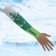 thumbnail image 4 of WTXUE Arm Sleeves, Summer Ice Sleeves Gradually Splash Ink Printed Sleeves for Men and Women Breathable Ice Silk Breathable Outerwear Accessory, Green, 4 of 5