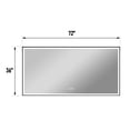 thumbnail image 4 of ANGELES HOME 72"x 36" LED Bathroom Mirror, LED Makeup Mirror for Bathroom, Anti-Fog Vanity Mirror with Lights, 3 Colors Dimmable, Touch Button Wall Mount Lighted Mirror (Horizontal/Vertical), 4 of 9