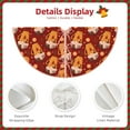 thumbnail image 3 of Daiia Heart Christmas Hot Cocoa Drawing Merry Christmas Tree Skirt , Xmas Large Lace-up Tree Skirt, Santa Snowflakes Rustic Home Decorations New Year Party Farmhouse Decor-36", 3 of 6