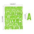 thumbnail image 2 of 810 Pieces Vinyl Letter Stickers, 10 Sheets 1.5 Inch Green Self-Adhesive Cute Alphabet Number Stickers for DIY Craft, 2 of 5