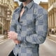 thumbnail image 3 of Camisas florales de moda de verano para hombres, camisas de manga larga con solapa con estampado 3D, ropa informal vintage de calle fresca y ajustada para hombres, 3 of 5