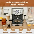 thumbnail image 5 of GEVI 20 Bar Espresso Coffee Maker, Espresso Machine with Milk Frother Steam Wand, 45 OZ Removable Water Tank for Home/Office/Cafe, Black, 5 of 7