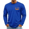 thumbnail image 3 of YNGKMEA Mens Long Sleeve Crew Neck T Shirts Fashion Casual Pumpkin Face Print Pullover Sweatshirt For Fall Winter Wear, 3 of 5