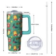 thumbnail image 2 of 30oz Christmas Ornaments Tumbler with Lid and Straw, Stainless Steel Cup with Handle Snowman Travel Mug, Xmas Presents, 2 of 5