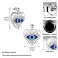 thumbnail image 4 of Jewmon Evil Eye Earrings for Women 925 Sterling Silver Enamel Blue Third Eye Heart Dangle Earrings Stud Christmas Jewelry Gifts for Mom Wife, 4 of 8