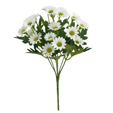 Clearance Sale Rongxk 1X Artificial Rose Artificial Flowers Simulated Sunflower Daisy Flower (1Pc) White