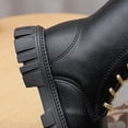 thumbnail image 5 of Kids Fashion Mid Calf Combat Boots Lace Up Side Zipper Non Slip Boots for Winter Everyday Wear, 5 of 9