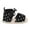 Black, variant on Baby Star Print Toddler Sandals Breathable Sweat Proof Soft Sole Non Slip Summer First Walker Shoes, Black