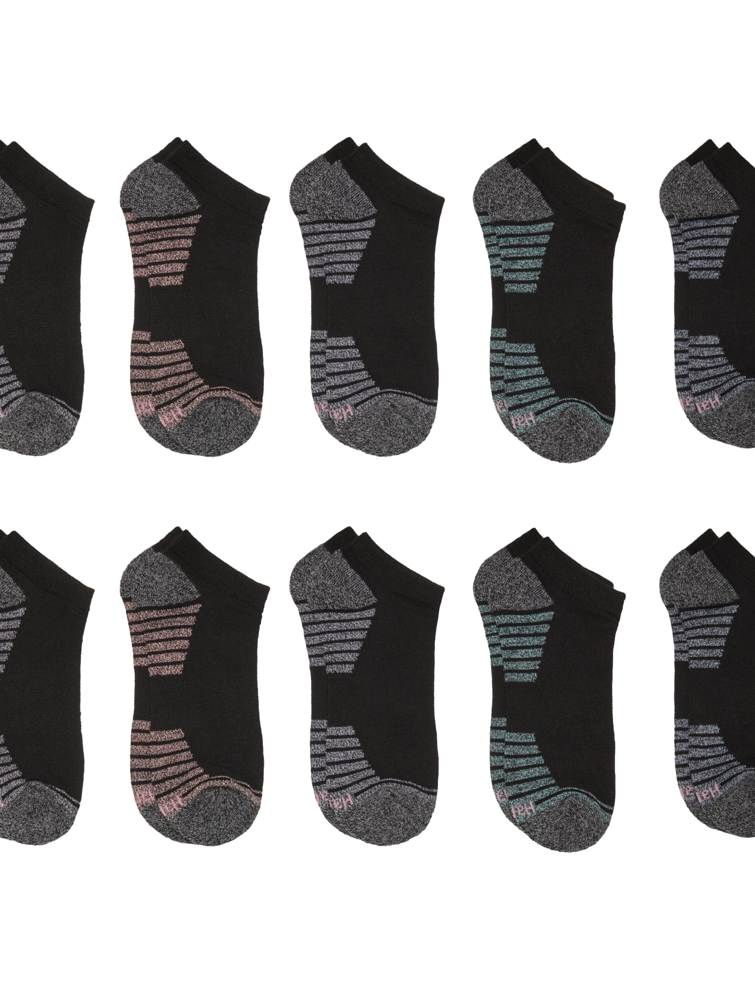 Hanes Women's No Show Socks, Moves, 10-Pack, Size 5-9