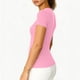 thumbnail image 4 of Camisas de Manga Corta para Mujeres Casual con Cuello en V Plisado, Camisetas de Color Sólido para Primavera Verano, 4 of 6