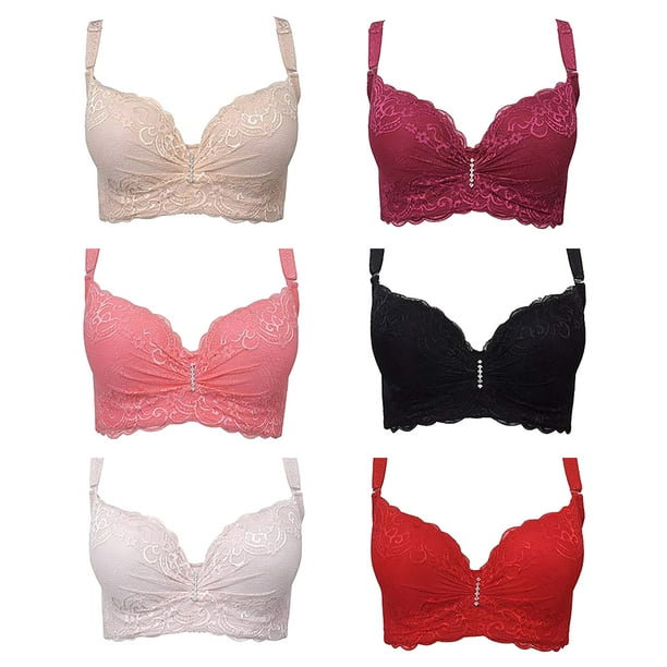 Large Size Lace Bra for Women with Underwire Fancy Underwear Sexy  Full-Coverage Lingerie Push Up Intimates D E Cup (Color : Apricot, Size :  40/90E) : : Clothing, Shoes & Accessories