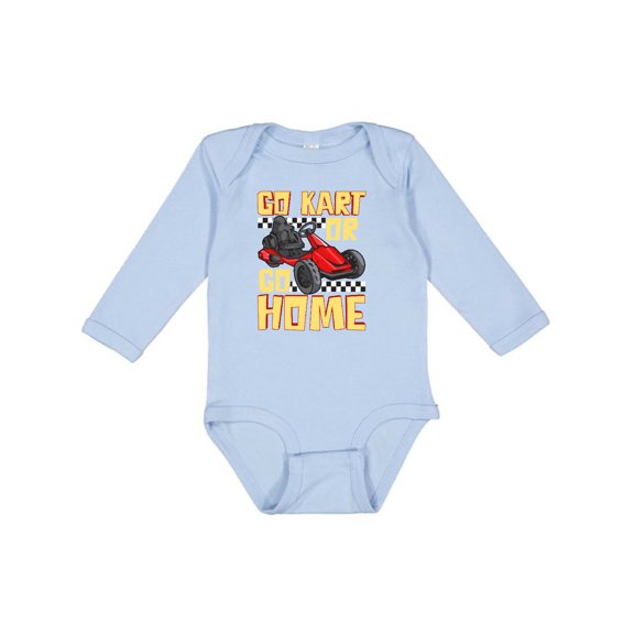 Inktastic Go Kart Funny Go Karting Boys or Girls Long Sleeve Baby Bodysuit