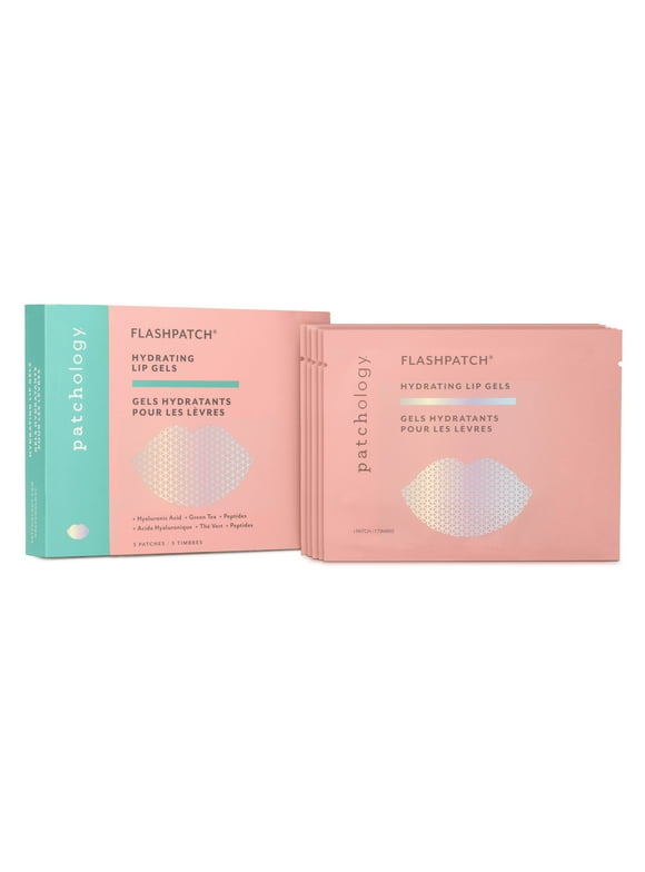 Patchology Hydrating Lip Mask Beauty Treatment Gels - 5 Pairs
