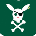 thumbnail image 4 of Inktastic Cute Easter Pirate Bunny with Eyepatch and Earring Boys or Girls Baby Bib, 4 of 4