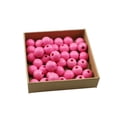 thumbnail image 3 of Wosthever 100 piezas de cuentas artesanales de madera, cuentas espaciadoras de bolas redondas de 27mm con agujeros para hacer pendientes, accesorios para Kits de decoración para fiestas Wosthever HA064236-00, 3 of 6
