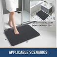 thumbnail image 4 of Smiry Chenille Bathroom rugs 24x20, Rubber Backing Washable Bath Mats for Bathroom Floor, Dark Grey, 4 of 9