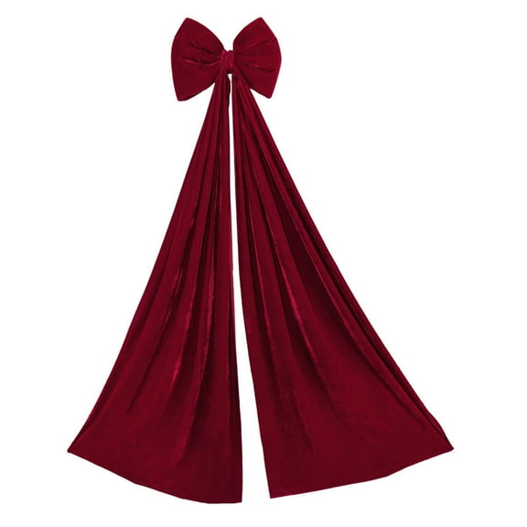 Burgundy Christmas Bows 70.08" Extra Large Velvet Bows Christmas Tree Topper Decorations Giant Xmas Tree Toppers Bows for Home Wreath Wall Holiday Birthday Wedding Engagement Party Decor