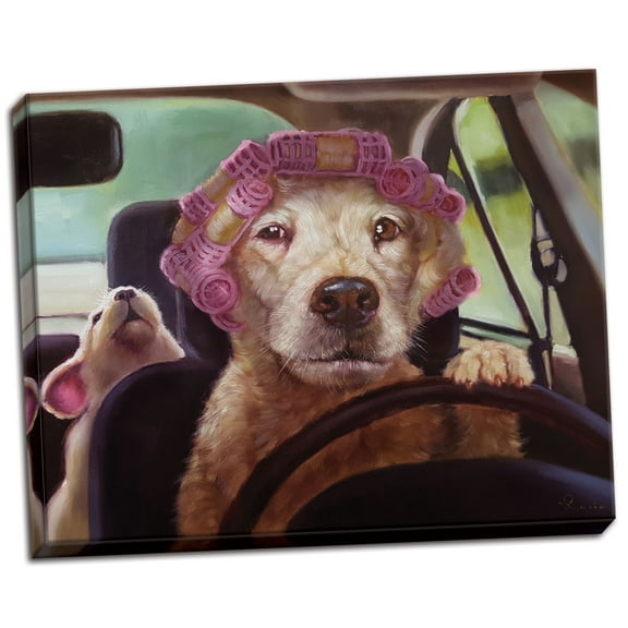 Gango Home Decor Horizontal Mommy Chauffeur by Lucia Heffernan (Ready to Hang); One 14x11in Hand-Stretched Canvas