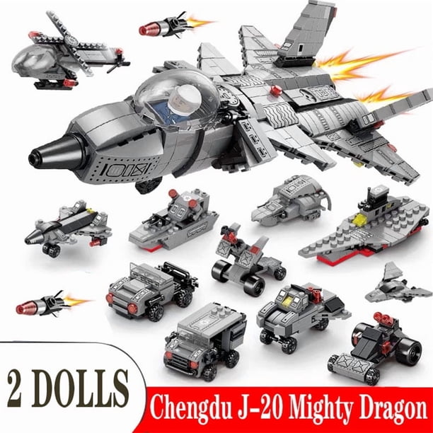 1186 Uds. J-15 militar chino portador avión de combate tiburón volador modelo bloques de construcción avión ladrillos para niños juguete para regalo,4-NO BOX