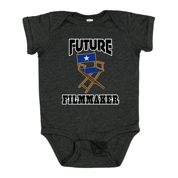 Inktastic Future Filmmaker Director Chair Boys or Girls Baby Bodysuit