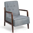 thumbnail image 1 of Costway Chaise Longue Mid-Century Rétro Chaise d'Appoint Moderne Tufted Arrière Rembourré Gris, 1 of 10