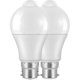 thumbnail image 1 of Paquete de 2 bombillas LED B22 con sensor de movimiento de bayoneta, 12 W, 1020 lm, luz blanca fría 6000 K, IR85, resistentes al agua IP42., 1 of 4