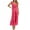 Red, variant on Musuos Women Summer Casual Flowy Long Dress Fly Sleeve Ruffle Striped Print A-Line Dress for Daily