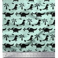 thumbnail image 1 of Soimoi Cotton Jersey Fabric Dot,Tree & Dinosaur Jungle Decor Fabric Printed Yard 58 Inch Wide, 1 of 1