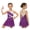 Purple, variant on Figure Skating Dress for Girls Sleeveless Hollow Back Rhinestone Ice Skating Ballet Leotard Dancewear Purple 16