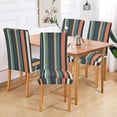thumbnail image 2 of Yayeee 2 Pack Dining Chair Covers Stretch Parson Chairs Slipcovers Seat Protector, Navy Blue Stripes, 2 of 6