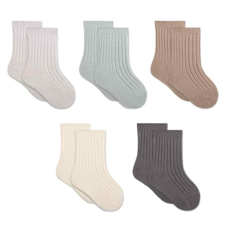 

A set of grey green and brown baby socks autumn breathable loose mouth mid-tube cotton socks - XL