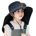 thumbnail image 1 of Wweixi Solar Fan Caps For Kids Trendy Protection With USB Solar Charging Feature Uv Shielding 99 Hat Summer black, 1 of 6