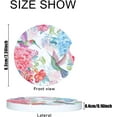 thumbnail image 2 of Car Coasters 4 PCS Stone Cup Holder Pink Flowers and Hummingbirds Absorbent Ceramic Car Cup Coasters Universal Vehicle Non-Slip Car Cup Holder Coaster, 2 of 6