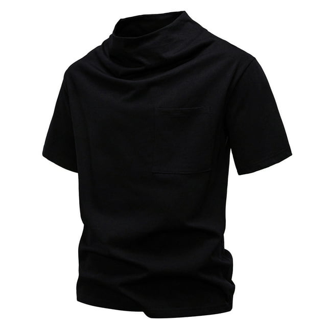 pstuiky camisetas de manga corta para hombre, Blusa básica de manga corta con cuello redondo y mangas cortas para hombre camisas casuales para hombre m