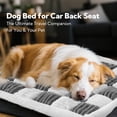 thumbnail image 4 of Backseat Pet Bed Mat,Dog Bed for Car,Fuzzy Dog Seat Cover for Car Back Seat, Non-Slip Travel Pet Mat, Fit for Backseat Extenders and Seat Covers(Gray and White), 4 of 14