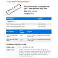 thumbnail image 2 of Valve Cover Gasket - Compatible with 2000 - 2006 Mercedes-Benz S500 2001 2002 2003 2004 2005, 2 of 2