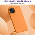 thumbnail image 4 of Designed for iPhone 13 Case, Silicone Shockproof Slim Thin Phone Case for iPhone 13 6.1 inch (Orange), 4 of 12