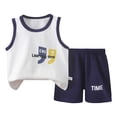 thumbnail image 3 of Hiijoy Toddler Boys Casual Sports Outfits Cartoon Print Tank Top & Shorts Set, Sizes 2-3T, 3 of 3