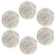 thumbnail image 1 of Manteles individuales resistentes a las manchas Inteprter 6 uds antideslizantes lavable cojín hecho a mano aislamiento trenza posavasos vajilla Colorido Gris Claro, 1 of 6