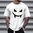thumbnail image 2 of YDLCAFD Male Print Theme T Shirt Printed Solid Color Short Sleeve Top, 2 of 4